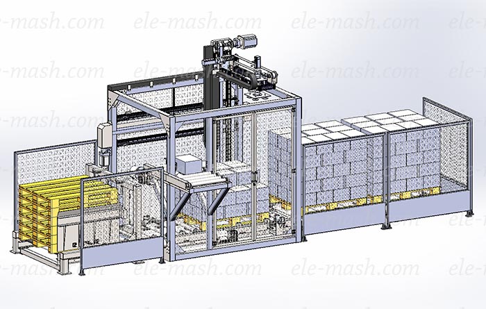 Boxes palletizing line